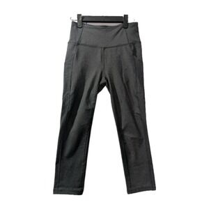 Women's Shapewear High Waist Gray Leggings w/ Side Pockets Nylon Blend SM - M SZ